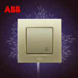 ABB开关插座面板ABB插座/由艺 Z珍珠金一位/门铃按钮AU42953-PG