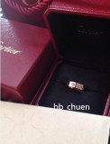 Cartier卡地亚 LOVE系列18K玫瑰金 1枚粉红蓝宝石戒指 B4064400