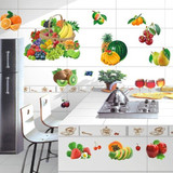 3d立体水果墙贴餐厅厨房瓷砖贴玻璃贴纸冰箱贴纸创意水果蔬菜墙贴