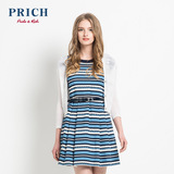 PRICH夏季上新 商场同款七分袖V领系扣开衫PRKC62301E