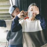韩国Ulzzang学院风文艺复古女学生针织衫保暖毛衣外套日系闺蜜装