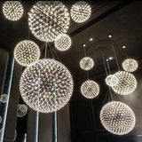 LED星球吊灯创意个性圆球火花moooi烟花灯具花火客厅服装店吊灯