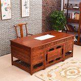 实木家具 仿古书桌 办公桌中式古典大班台榆木写字台电脑桌特价