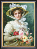 精准印花 法国DMC十字绣套件 欧式人物 世界名画油画 优雅的女子