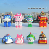 韩国Q版珀利警车变形机器人 罗伊海利救援战队玩具儿童生日礼物