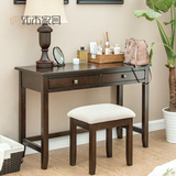 纯实木化妆桌1.1米进口红橡木梳妆台桌子化妆台美式简约卧室家具