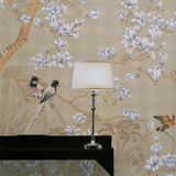 T艺术家 Artist9中式鸟语花香中国风壁画书房老人房墙纸AL-10200