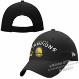 美国代购正品New Era金州勇士冠军帽子棒球帽鸭舌帽黑色NBA 2015