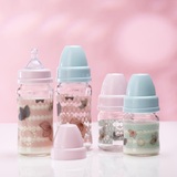 台湾奇哥宝宝玻璃奶瓶防摔新生婴儿宽口径防胀气进口用品正品包邮