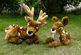 野生动物~英国外贸尾单 仿真动物梅花鹿 毛绒玩具公仔布娃娃玩偶