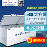 穗凌 BD-580 大冰柜商用卧式冷冻冻肉雪柜急冻海鲜冷柜茶叶保鲜柜