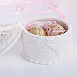 创意欧式陶瓷喜糖盒子 婚礼回礼礼品 婚庆喜糖包装盒宝宝满月糖盒