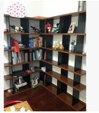 创意韩式超大书架宜家组合书橱实木展示柜酒架隔断书柜书报架