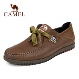 Camel/骆驼日常休闲皮鞋 系带软面皮透气男鞋 真皮平跟橡胶底鞋