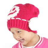 娅曼茜韩版小孩可爱笑脸帽冬天保暖帽套头帽儿童毛线帽针织帽子