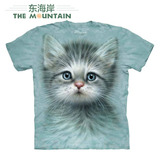 美国代购The Mountain 俄罗斯蓝猫可爱猫咪女款短袖打底T恤