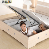 恩嘉依现代简约储物床 气动板式床高箱床 箱体床双人床1.5 1.8米