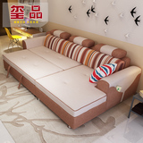 玺品沙发床现代简约贵妃布艺沙发多功能小户型储物转角沙发床乳胶