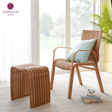 Homesup 现代简约竹椅 餐桌椅  竹制椅休闲椅阳台椅睡椅