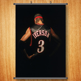 NBA球星篮球高清 巨幅超大海报定做贴纸装饰艾弗森 (84)挂轴画