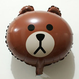 Line Friends布朗熊气球 儿童生日派对卡通气球 铝膜氢气球批发