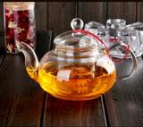 a耐热花茶壶玻璃茶具套装 田园加热过滤煮花草水果下午茶韩式