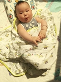 原单muslin纯棉新生婴儿宝宝4层纱布浴巾盖毯包抱被优于aden*+ana