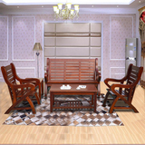 新中式沙发实木组合小户型客厅家具春秋椅沙发五件套 多功能沙发