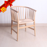 孔雀椅  水曲柳实木餐椅 北欧家简约餐椅 扶手椅 休闲椅洽谈椅