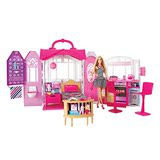 热卖Barbie芭比闪亮度假屋豪华女孩玩具屋生日礼物芭比娃娃套装大