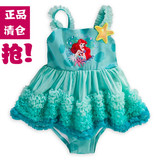 现货 美国迪士尼 美人鱼Ariel公主泳衣女童奢华版防紫外线 浴巾
