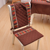东南亚民族风情棉麻面料餐椅垫 泰风坐垫 咖啡厅特色椅垫 椅背套