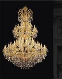 欧式现代简约蜡烛水晶吊灯饰金色复式大客厅吊灯酒店楼梯工程灯具
