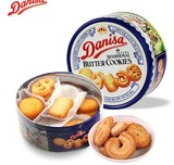 印尼进口零食品皇冠丹麦曲奇饼干200g经典原味巧克力 铁罐装