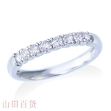 女tsutsumi首饰精包戒指 特价日本代购正品10k白 金钻石30分排钻