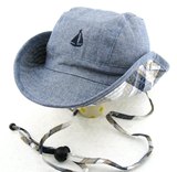 noabat春夏新款男童帽子儿童太阳帽帆船薄款渔夫帽全棉西部牛仔帽