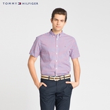 TommyHilfiger 男装经典小格纹短袖衬衫(纽约版)-0887894088MS