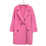双面羊绒大衣2015秋冬新款韩版羊毛大衣气质双面绒外套女中长款