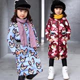 2015童装儿童保暖棉袄加厚上衣外套女童棉服中大童中长款棉衣