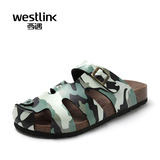 Westlink西遇男鞋2016夏季新款包头凉拖鞋户外休闲拖鞋男士软木拖