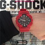 卡西欧G-SHOCK手表电子表 GA-100B-4A 4ADR 红黑 户外男手表