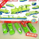 三佳玩具百变海陆空汽车火车飞机轮船组合积木磁性拼装玩具6069