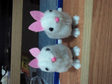 白色毛绒发条兔子 上链可爱兔婴幼儿礼物幼儿园礼品 地摊玩具批发