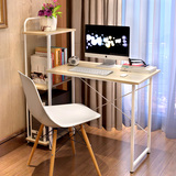 电脑桌台式家用简约现代书柜简易办公桌书桌带书架组合写字台包邮