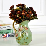 陶瓷摆件复古花器工艺品装饰花瓶  欧式花艺乡村美式餐桌客厅台面