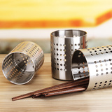 304不锈钢筷子筒筷子笼挂筷盒双筒筷架厨房置物架餐具收纳沥水架
