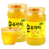韩国进口天然国际KJ蜂蜜柚子茶560g*2农协进口食品罐冲调饮料