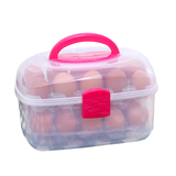 包邮 双层30格便携鸡蛋保鲜收纳盒户外塑料冰箱装鸡蛋盒子 保护托