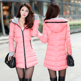 2015冬季棉衣修身羽绒服女中长款加厚大码时尚韩版女装学生外套潮