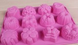12花型组合硅胶模具手工皂模 蛋糕模 巧克力模